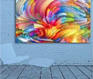 Diamond Painting Handmade Calligraphy And Painting Landscape Temperament Home Decoration - Orange - View 1