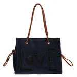 Handbag Simple Letters One-shoulder Bucket Bag - Horizontal