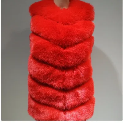 Faux Fur Autumn And Winter New Casual Jacket Red - Shop at LoveMi