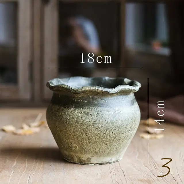 Succulent Retro Distressed Antique Large Earthenware Pot Altar 3Style - Shop at LoveMi