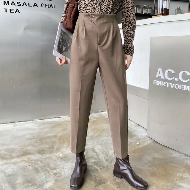 Women's Autumn And Winter New Loose Casual Suit Harem Pants Dark Card - Shop at LoveMi