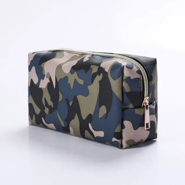Camouflage Cosmetic Bag Simple Portable Large capacity Multi function Storage Bag Toilet Bag Green - Shop at LoveMi