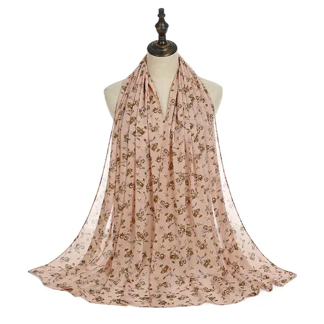 Breathable New Chiffon Floral Print Headscarf - Shop at LoveMi