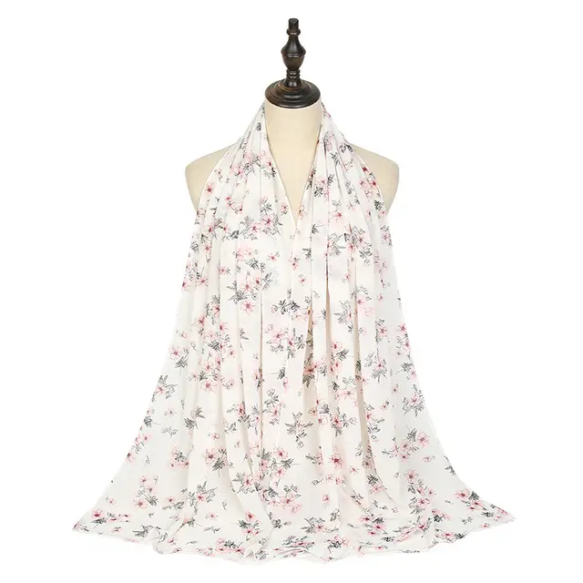 Breathable New Chiffon Floral Print Headscarf U - Shop at LoveMi