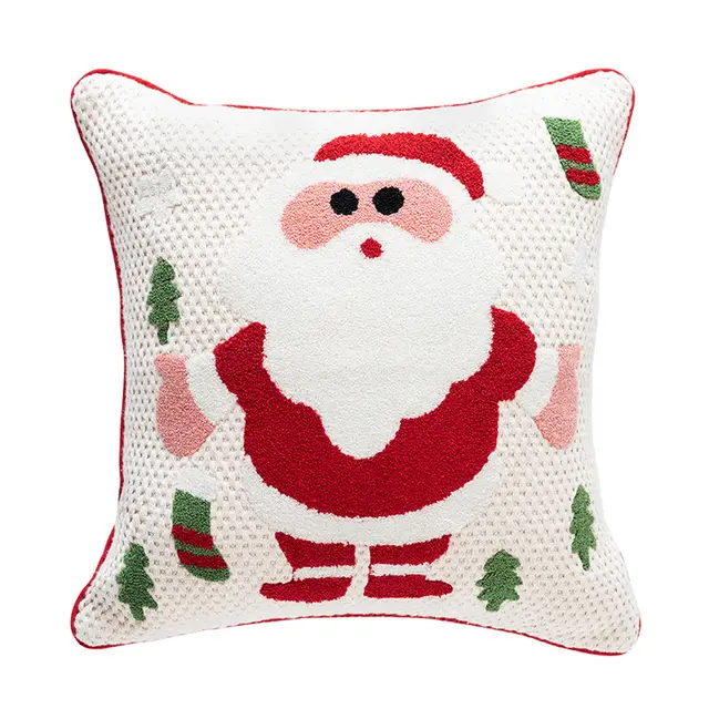 Christmas Embroidered Cotton Pillowcase Santa Claus - Shop at LoveMi