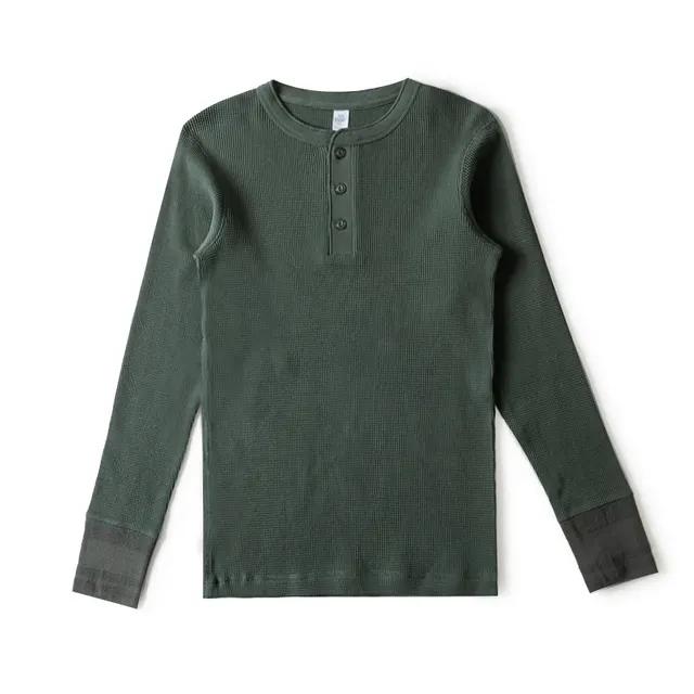 Pure Color Loose Long sleeved T shirt Casual Simple Bottoming Shirt Bitter Gourd Green - Shop at LoveMi