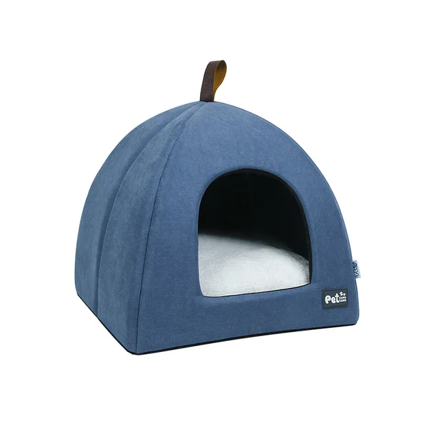 Yurt Cat Nest Winter Warm Closed Supplies Blue - Shop at LoveMi