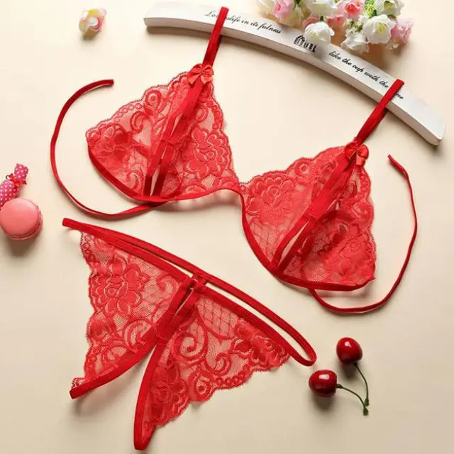 Fashion Sexy Ladies Lingerie Bodysuit Sequined Mesh Tights Red - Shop at LoveMi
