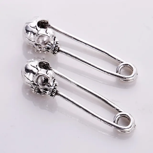 DIY Necklace Pendant Alloy Brooch Skull Jewelry Accessories Ancient Silver - Shop at LoveMi