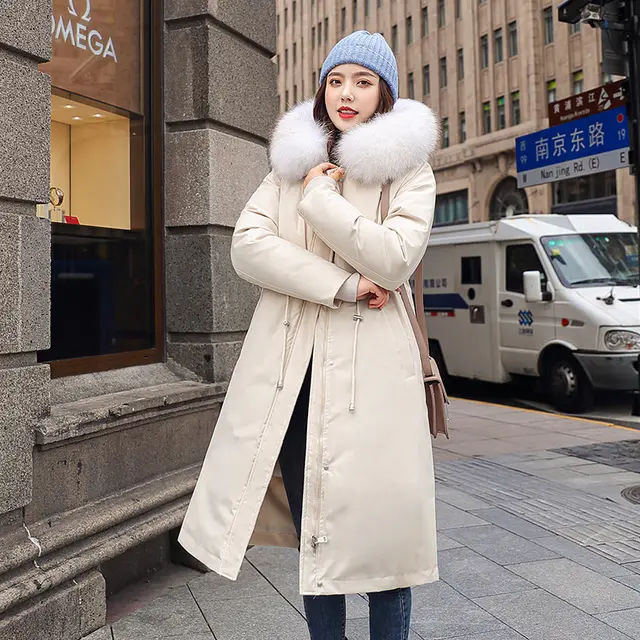 Fashion Women's Cotton padded Jacket Korean Style Slim Fashion Hooded Down Padded Jacket White - Shop at LoveMi