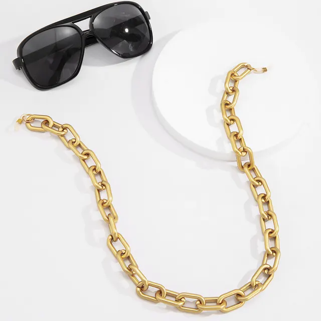 Fashion Retro Flannel Geometric Ring Glasses Chain - Shop at LoveMi