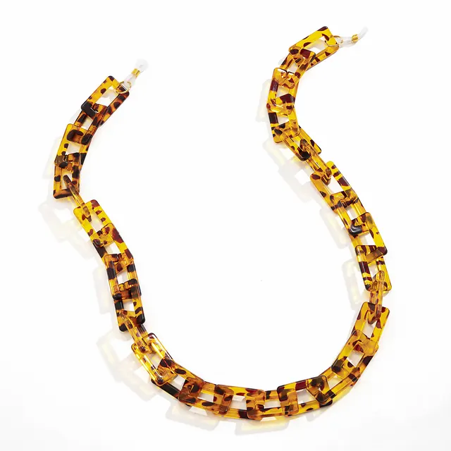 Fashion Retro Flannel Geometric Ring Glasses Chain B - Shop at LoveMi