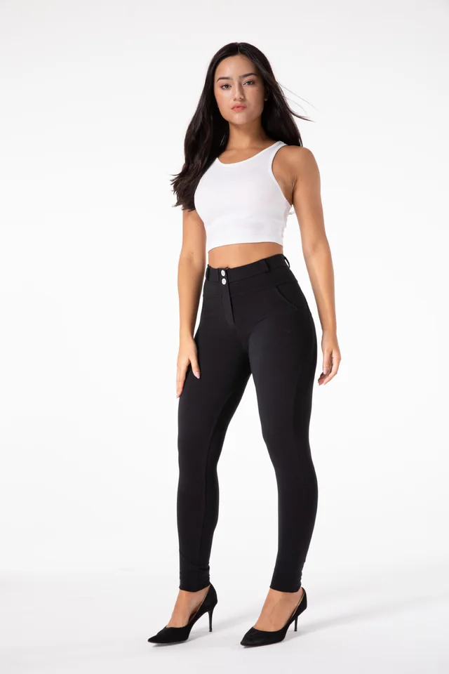 Black Mid Rise Tight Fitting Hip Dance Pants Black - Shop at LoveMi