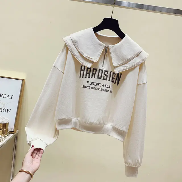 Women Short Sweater Spring And Autumn Thin Section White - Shop at LoveMi