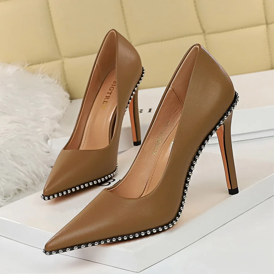 Fashion Sexy Nightclub Was Thin High Heels Women Khaki - Shop at LoveMi