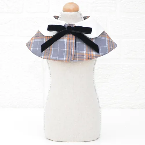 Fashion Simple Pet Shawl Bow Tie Bib Grey Yellow - Shop at LoveMi