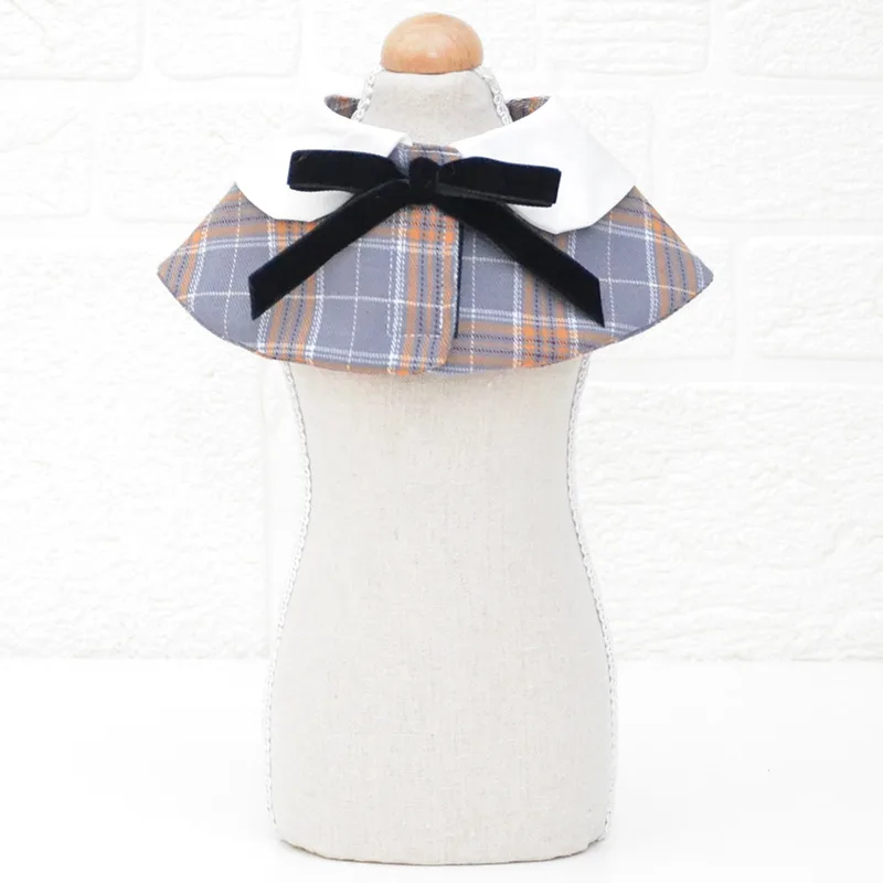 Fashion Simple Pet Shawl Bow Tie Bib - Grey Yellow