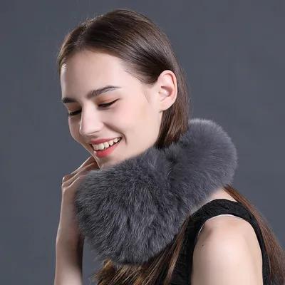 All Real Fur Fox Fur Earmuffs Grey - Shop at LoveMi