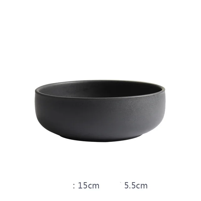 Nordic Ceramic Rice Bowl Steak Plate Deep Household Tableware Dish Set Noodle Bowl - Shop at LoveMi