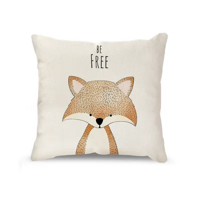 Cute Cartoon Little Lion Cute Version Pet Pillowcase Linen Nordic Sofa Car Pillow Digital Fox - Shop at LoveMi