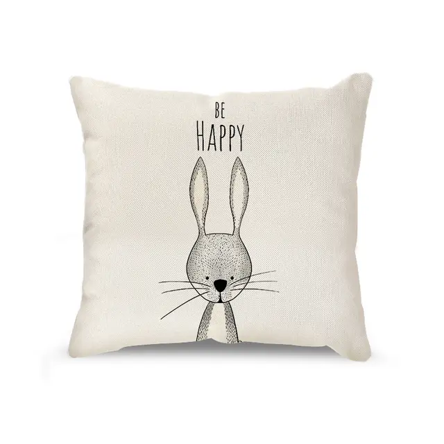 Cute Cartoon Little Lion Cute Version Pet Pillowcase Linen Nordic Sofa Car Pillow Digital Rabbit - Shop at LoveMi