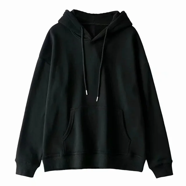 Autumn Loose Hooded Sweater Women Ins European And American BF Boyfriend Style Hedging Lazy Black - Shop at LoveMi