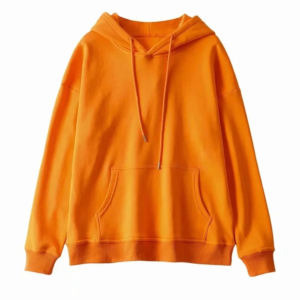 Autumn Loose Hooded Sweater Women Ins European And American BF Boyfriend Style Hedging Lazy Orange - Shop at LoveMi