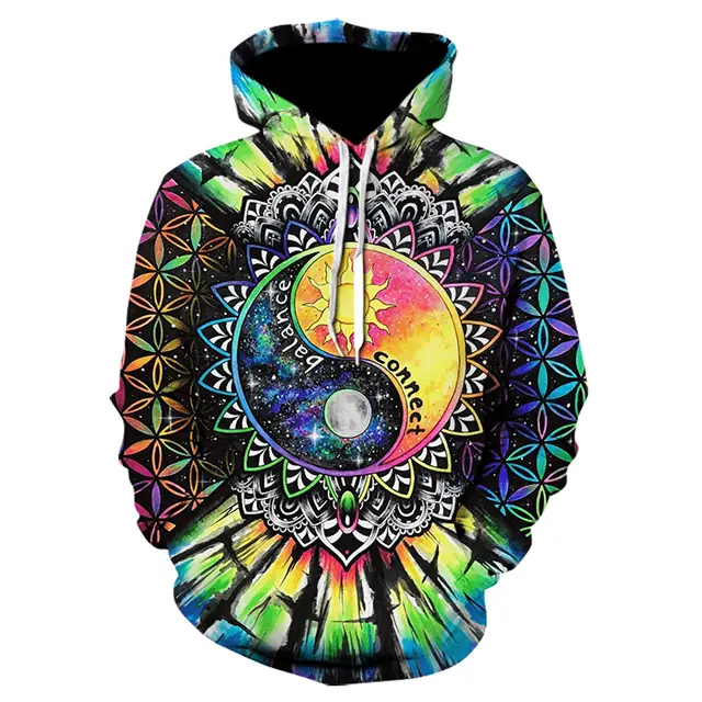 Digital Printing Pullover Hoodie Sweater European And American Fashion - Shop at LoveMi