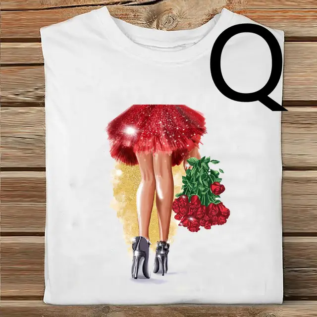 Women's Printed Casual Loose Round Neck T shirt Q - Shop at LoveMi