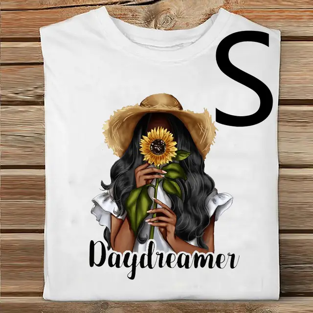 Women's Printed Casual Loose Round Neck T shirt Style S - Shop at LoveMi
