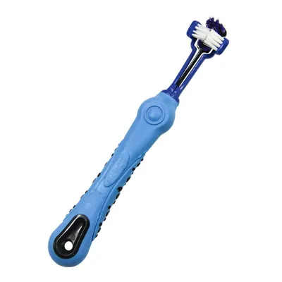 Pet Dental Supplies Fingers Double headed Toothbrush Teeth Cleaning Blue - Shop at LoveMi
