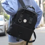 Japanese College Girl Black Shoulder Bag - Black