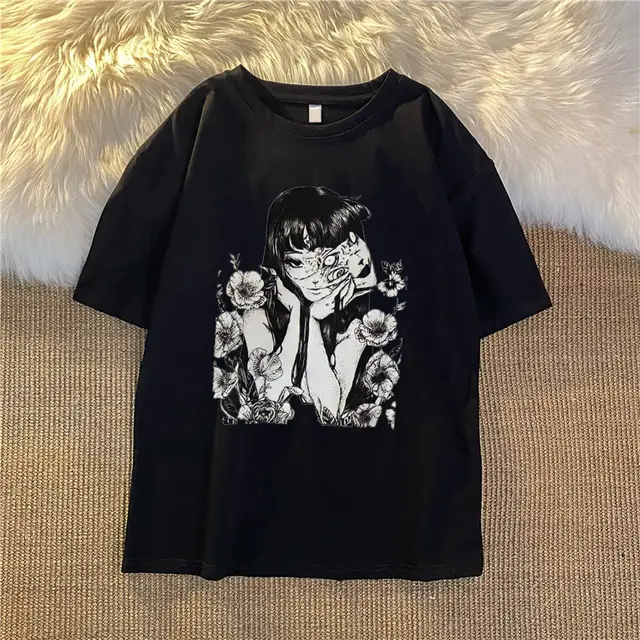 T shirt Gothic Cartoon Punk Japanese Top Fashion I - Shop at LoveMi
