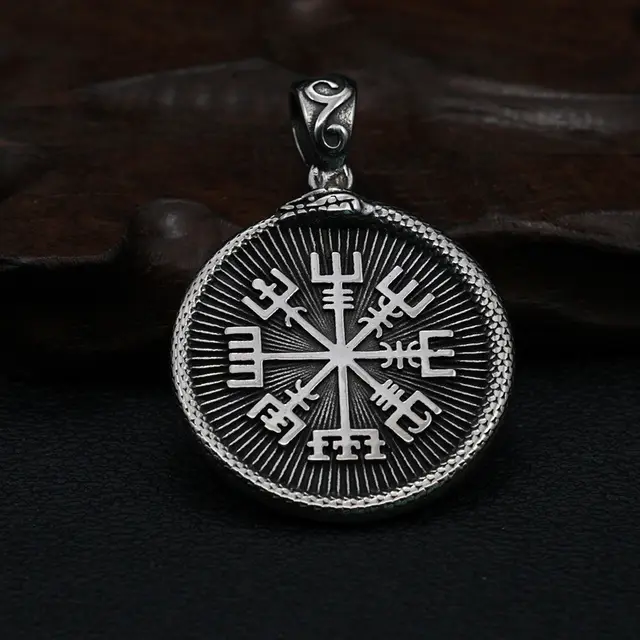 Triangle Rune Logo Stainless Steel Pendant Vintage Necklace Single Pendant Without Chain - Shop at LoveMi