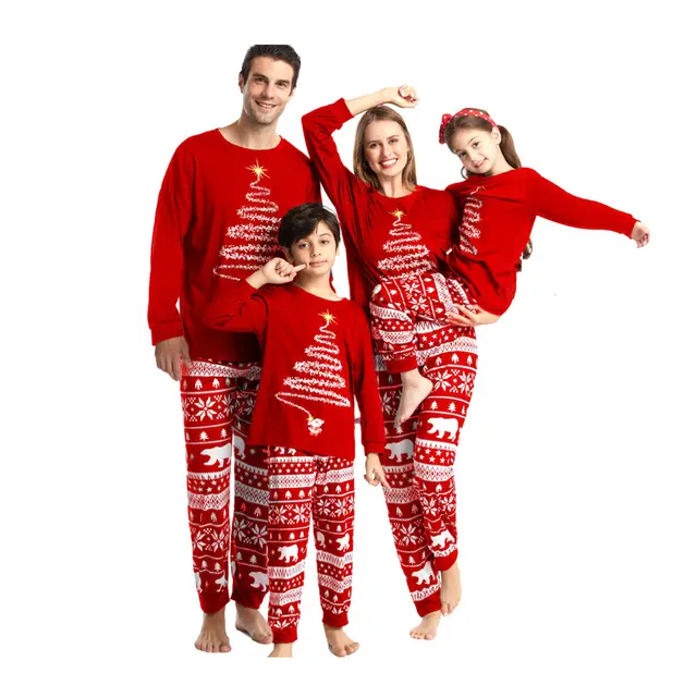 Animal Pattern Ordinary Whole Hand Christmas Suit Red - Shop at LoveMi