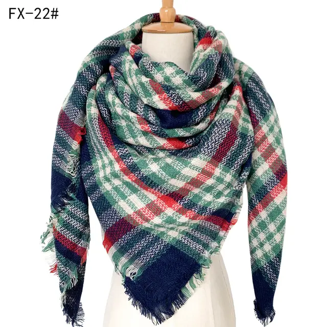 Cashmere like Double sided Colorful Plaid Scarf 22Style - Shop at LoveMi