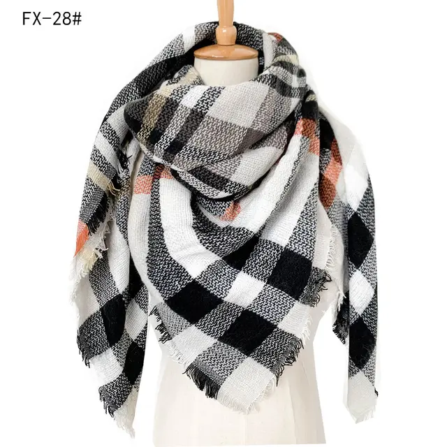 Cashmere like Double sided Colorful Plaid Scarf 28Style - Shop at LoveMi