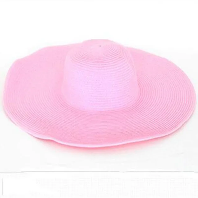 Women's Summer Korean Outing All match Sunscreen Straw Hat Beach Hat Pink - Shop at LoveMi