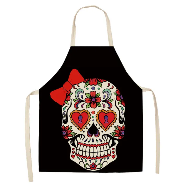 Creative Cotton And Linen Skull Series Apron A14 - Shop at LoveMi