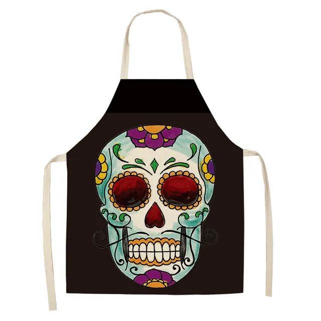 Creative Cotton And Linen Skull Series Apron A17 - Shop at LoveMi