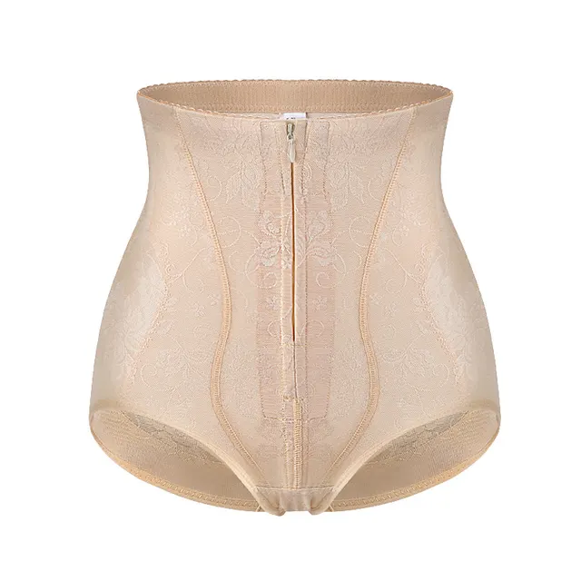 Breasted High waist Abdomen Mesh Breathable Lace Plump Buttocks Corset Shaping Pants Skin - Shop at LoveMi
