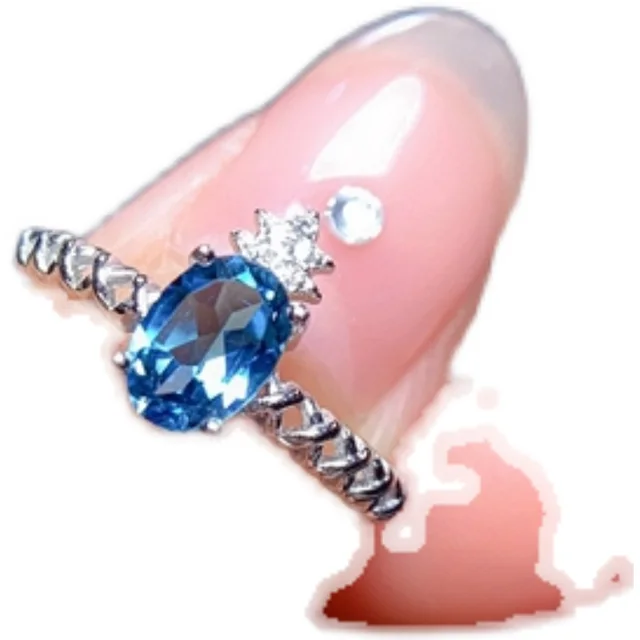 S925 Silver Ring Empty Holding Oval 5x7mm 5X7 Platinum - Shop at LoveMi