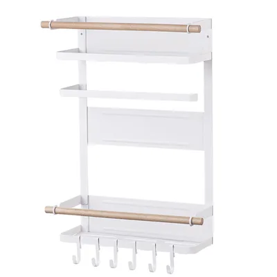 Multifunctional Hanger For Kitchen Sidewall Shelf White - Shop at LoveMi