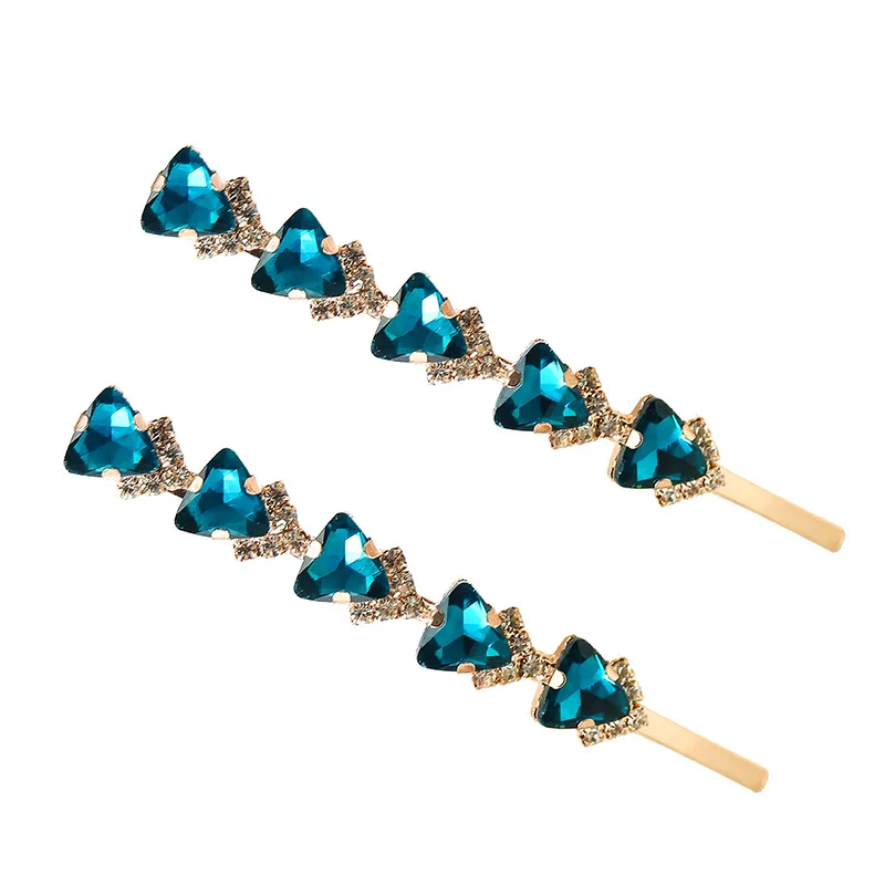 Student Bangs Clip Side Clip Jewelry Hairpin - Blue