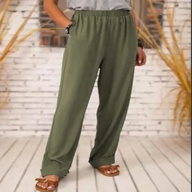 European And American Foreign Trade Cross border Casual Women's Trousers Army Green - Shop at LoveMi