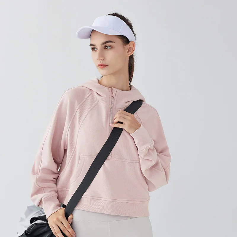 Sports Jacket Women's Thin Fleece Hooded Sweater - Pink
