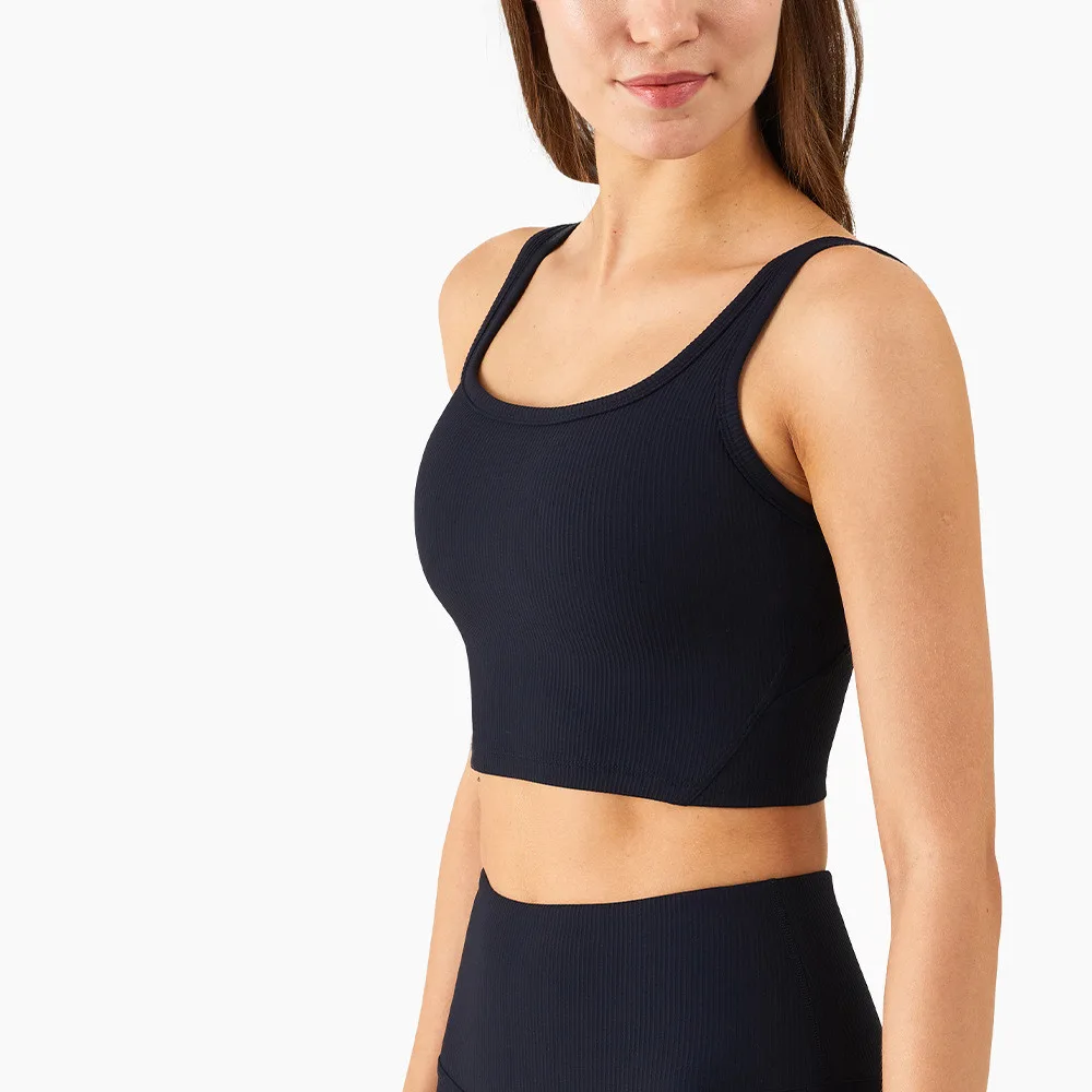 Skin friendly Sports Yoga Underwear Vest style High Elastic Gather Black - Shop at LoveMi