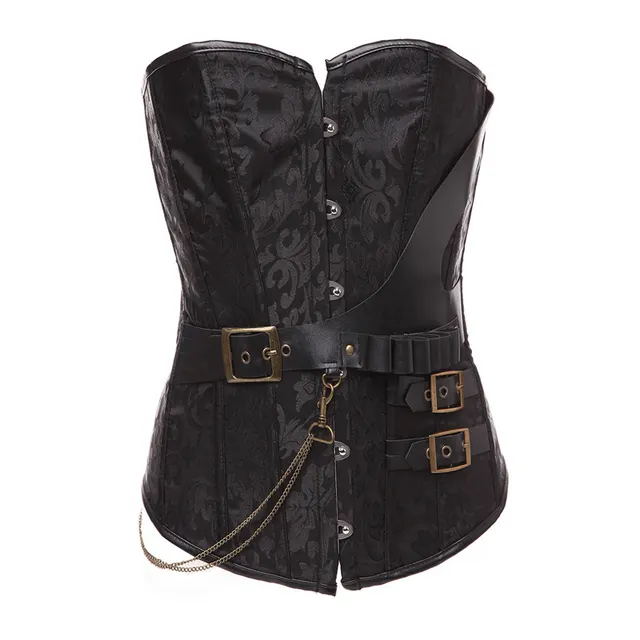 European And American Steampunk Retro Corset Black - Shop at LoveMi