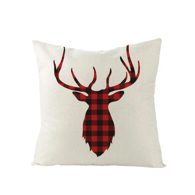 Christmas Nordic Plaid Linen Cushion Cover Jym1042 - Shop at LoveMi