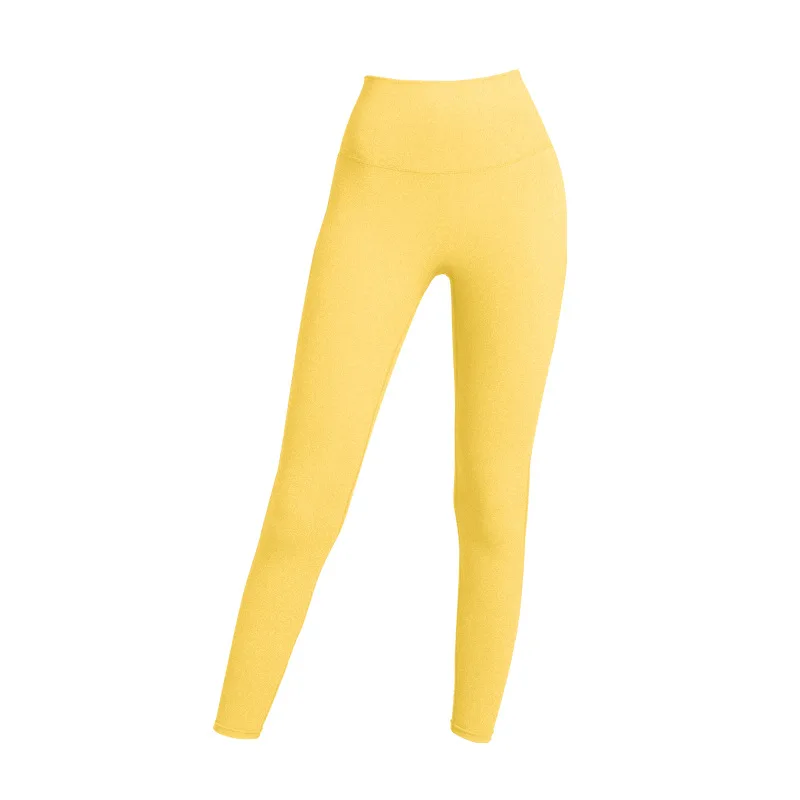 Quick drying Moisture Wicking Yoga Women's Cropped Pants Creamy Yellow - Shop at LoveMi